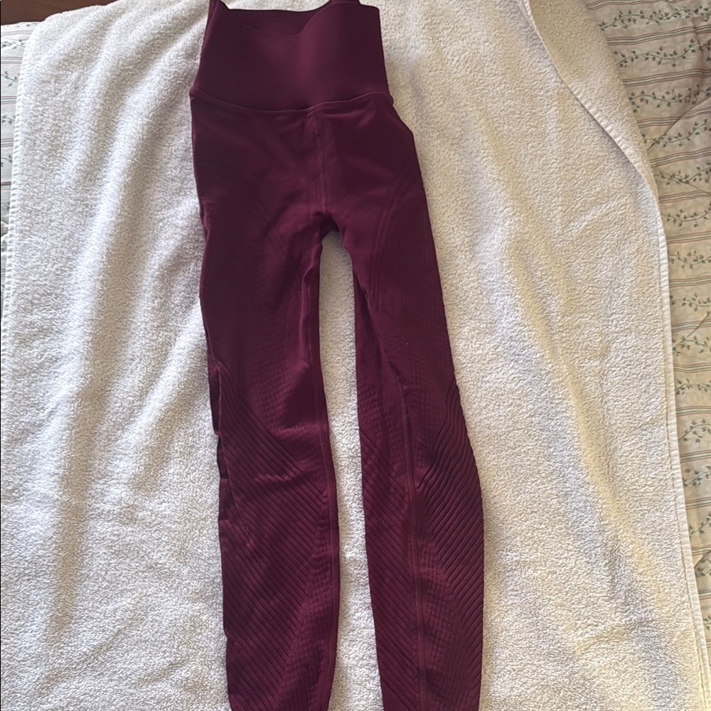 Fabletics SculptKnit Burgundy Leggings